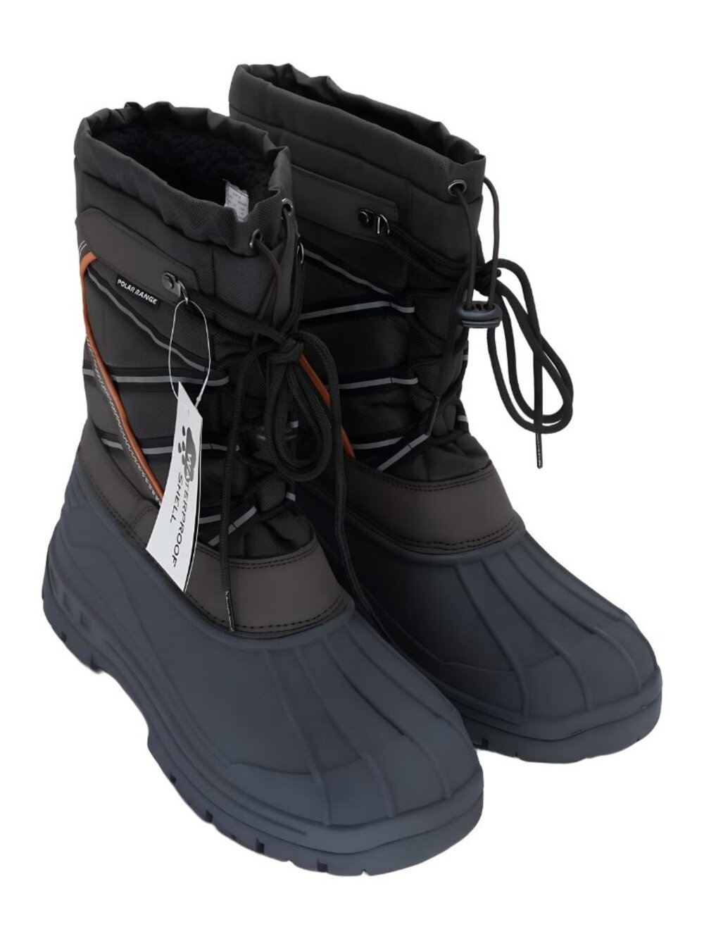 POLAR RANGE Mens’s Blast Snow Boot Brown Gray Size US 12 EU 45